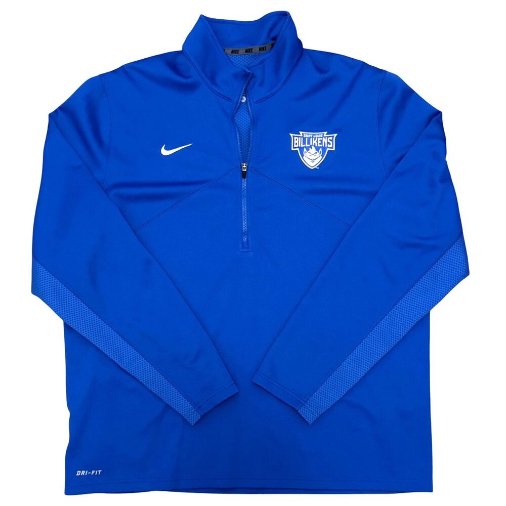 Nike Dri-FIT Saint Louis Billikens Men’s XL 1/4 Zip Pullover Training Blue NCAA